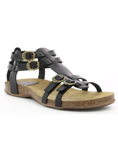 kickers Ana, sandalia plana chica cuero
