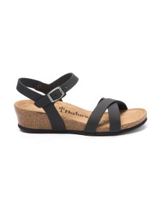 sandalia CH11 piel, NATUNED Negro