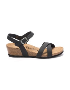 sandalia CH11 piel, NATUNED Negro