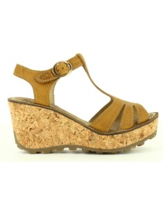 sandalia cuña Gola serie Glam  _Fly London_ color agua